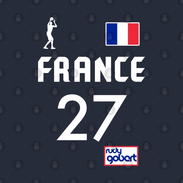 Rudy Gobert ))(( 2021 France Basketball Team Jersey by darklordpug