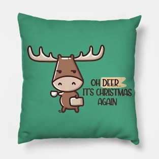 kawaii christmas pun Pillow