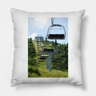 Ski Lift on Monte Zoncolan in Summer Pillow