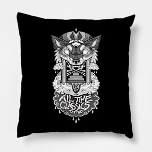 All Time Classics - Wolf Portal light border Pillow