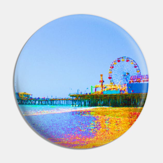 Funky Pixels Santa Monica Pier in Los Angeles Pin by Christine aka stine1