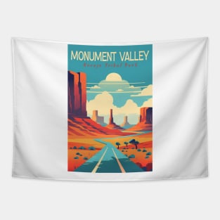 Monument Valley National Park Travel Poster Tapestry