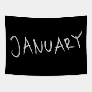Hand Drawn January Month Tapestry