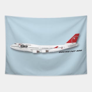 Northwest Airlines Boeing 747-400 airliner Tapestry