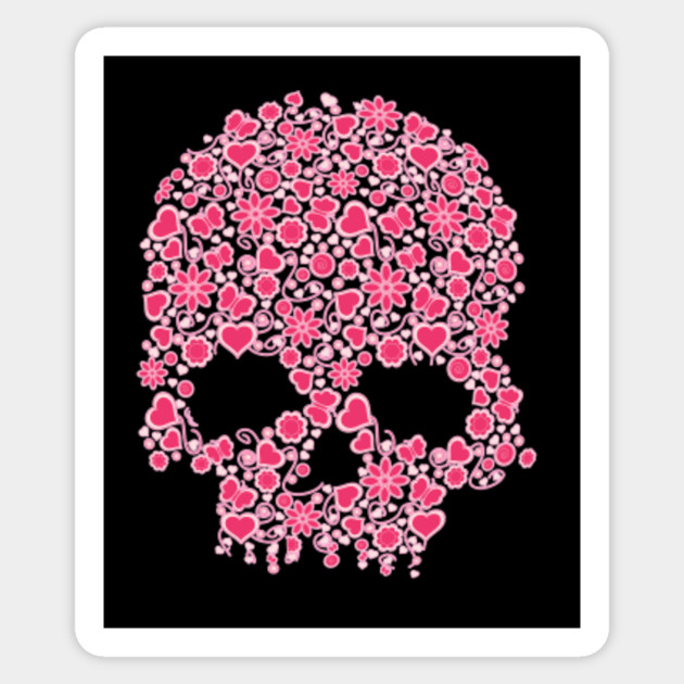 Pink Skull 3 Pink Skulls Sticker Teepublic Au