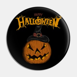 pumpkin witch happy halloween Pin