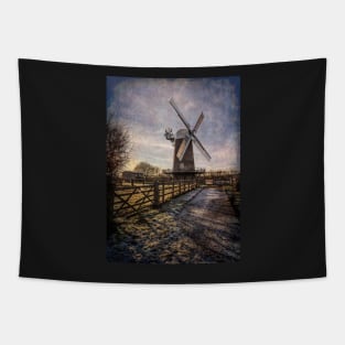 Winter Windmill Tapestry