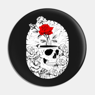 Skull Flower Pin