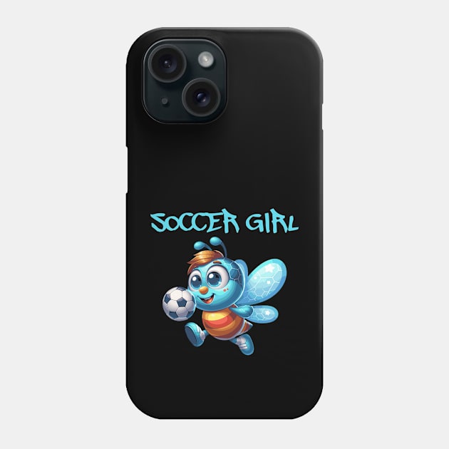 Funny Bee Soccer Girl Phone Case by JoeStylistics