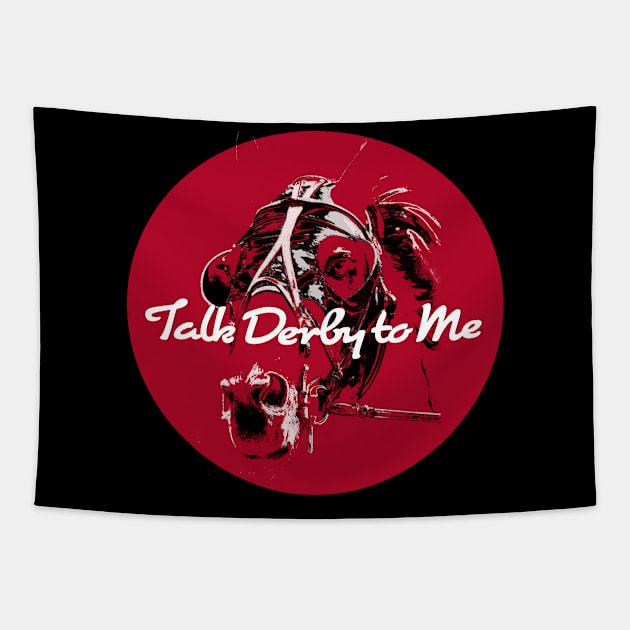 Red Talk Derby to Me Design Tapestry by Ginny Luttrell