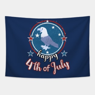 Happy 4th of July Cute Patriot Eagle Tapestry