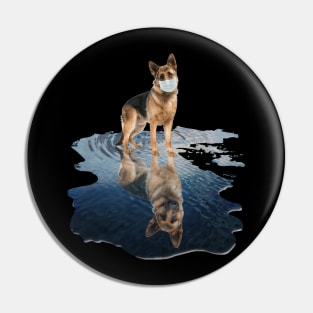 German Shepherd Dogs Lover - German Shepherd Face Mask Funny - German Shepherd T-Shirt Pin