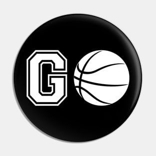Go Basketball Pin