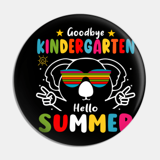 Goodbye kindergarten Graduation 2024 Hello Summer Koala Pin