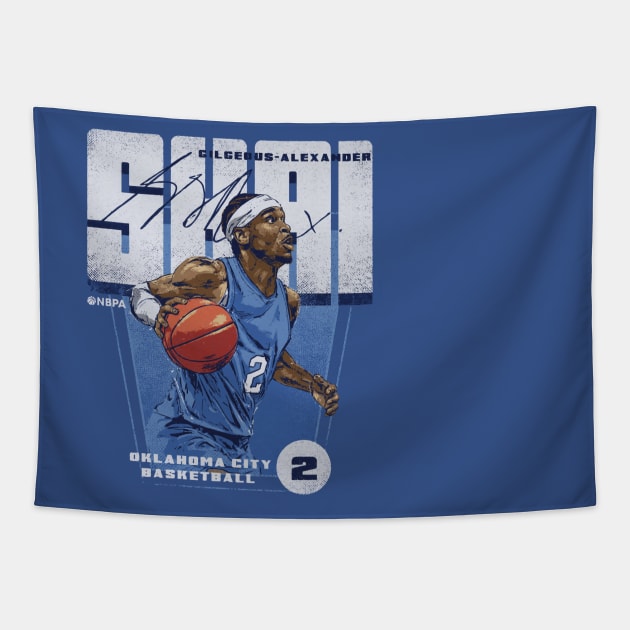 Shai Gilgeous-Alexander Oklahoma City Premiere Tapestry by ClarityMacaws