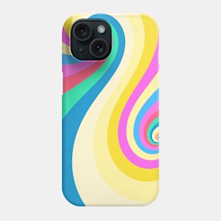 Earth Pastel Color Retro Twirl Pattern Phone Case