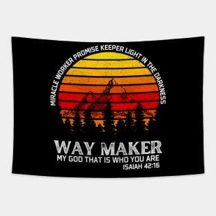 Waymaker Miracle Worker Promise Keeper of Vintage Christians Tapestry