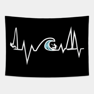 Sea Heartbeat ( White Variant) Tapestry