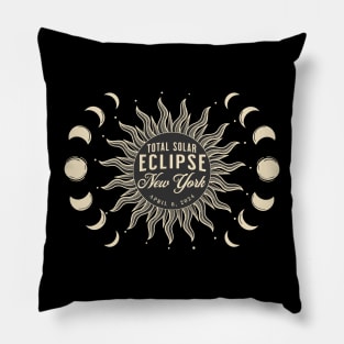 Total Solar Eclipse New York USA April 2024 Pillow