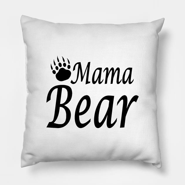 Mama Bear for wonderful women Pillow by pickledpossums