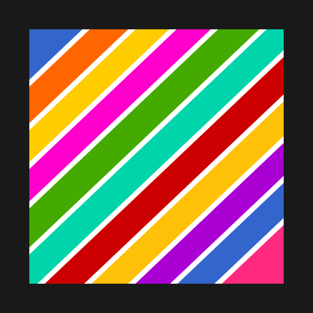 Retro stripes colorful candy pattern by Baobabprintstore