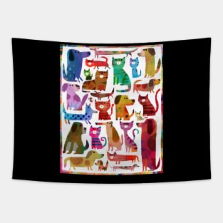 Cats and Dogs Tapestry