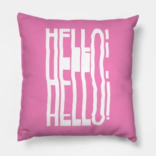 Glitch Hello! Pillow