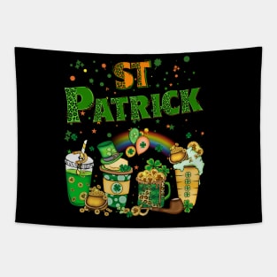 Tis the St Patrick's day drink coffee latte Tapestry