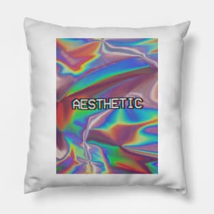 Aesthetic Glitch † Seapunk/Vaporwave VHS Ocean Design Pillow