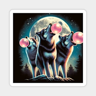 3 Wolfs Moon - Bubble Gum Blowing Magnet