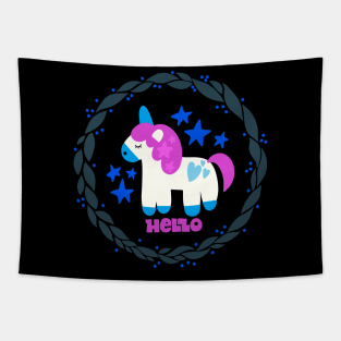 Cute Unicorn Tapestry