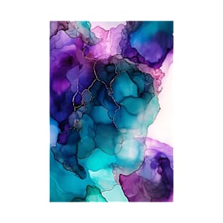 Grape Haze - Abstract Alcohol Ink Art T-Shirt