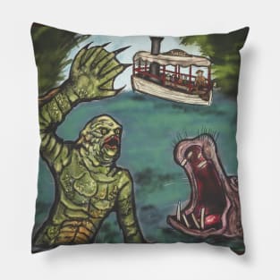 Creature of the Jungle Cruise Pillow