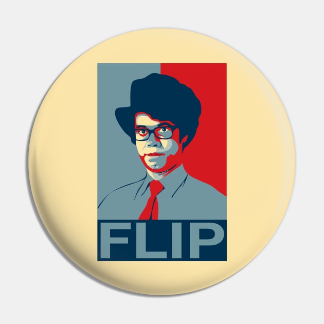 Maurice Moss - Flip Pin by Randomart