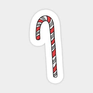 Christmas Holiday Candy Cane Pattern Magnet