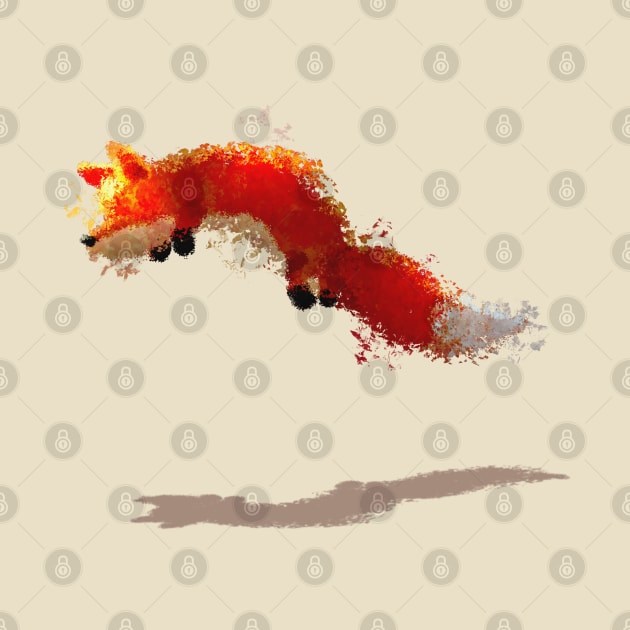 Artistic Jumping Fox by VoidDesigns