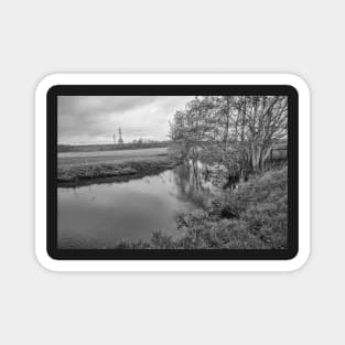 A view of the River Tas in rural Norfolk, UK Magnet