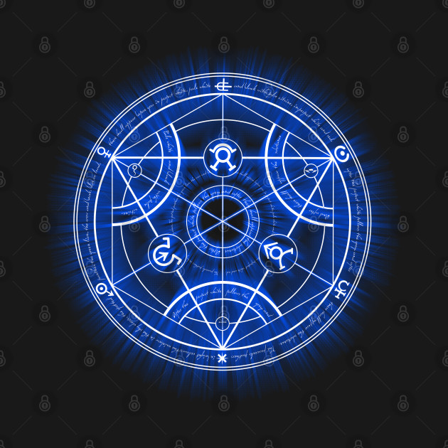 Human Transmutation Circle -blue- Human Transmutation Circle - T-Shirt