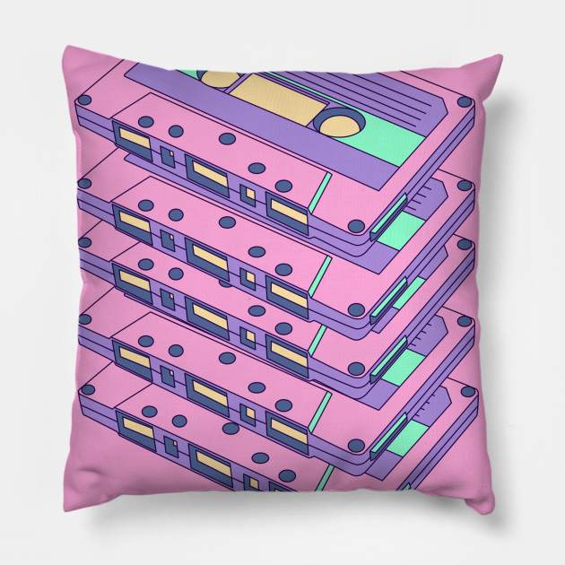 Aesthetic Cassette Pillow by Gariswave