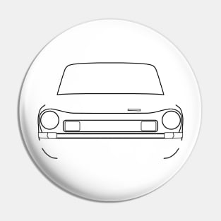 Simca 1501 classic car black outline graphic Pin