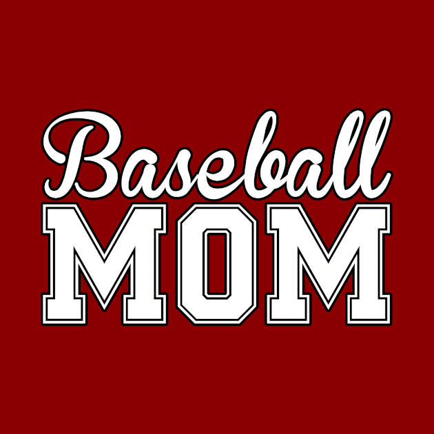 Baseball Mom Support Tee by charlescheshire