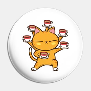 coffee tai chi (Orange version) Pin