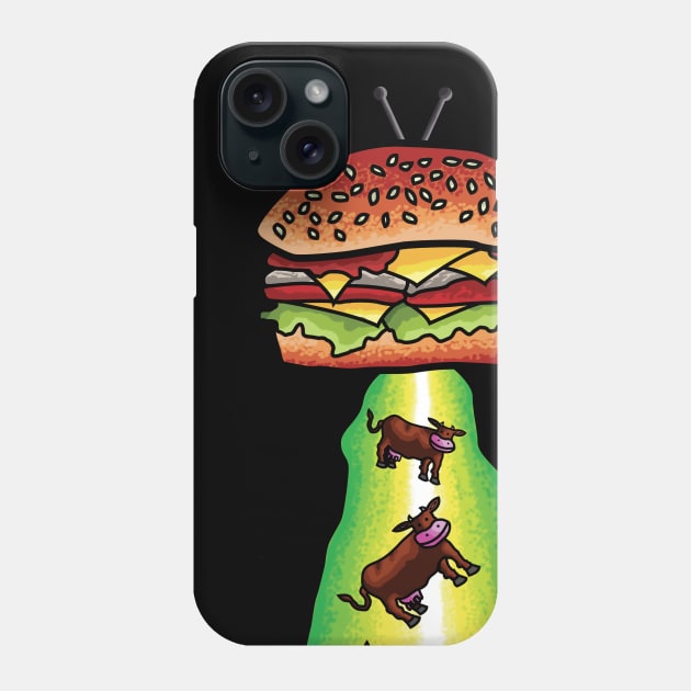 UFO Cow Abduction Phone Case by Predator