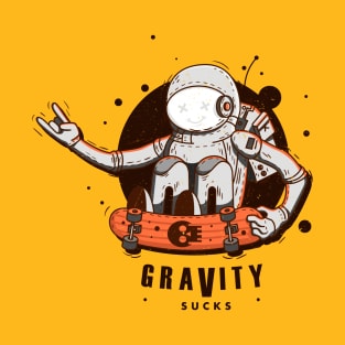 Gravity Sucks Space Skater T-Shirt