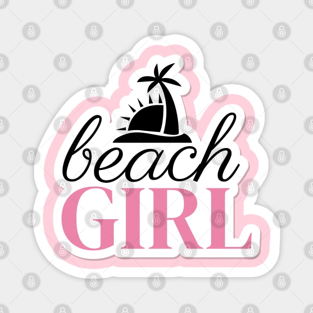 Beach Girl Magnet by BrightLightArts