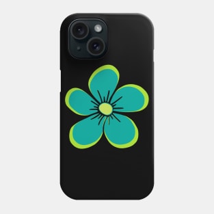 green blooming flower, flowery, floral pattern, bloom Phone Case