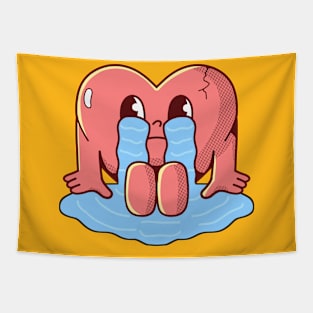 CRY , Vintage Character Cartoon Tapestry