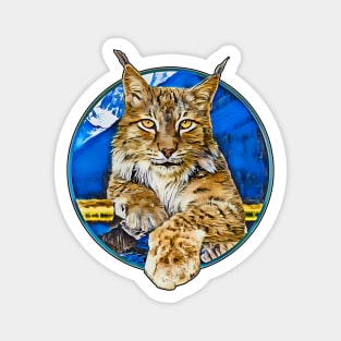 Lynx wild cat freedom Magnet