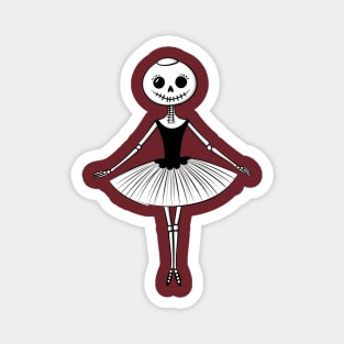 Funny Ballerina Skeleton Magnet