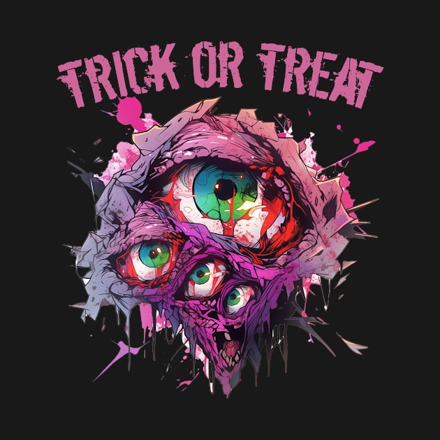 Halloween Zombie Eye Trick or Treat by Pro Design 501